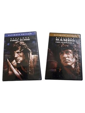 Rambo First Blood I & II Ultimate Edition DVD Movie Bundle Sylvester Stallone